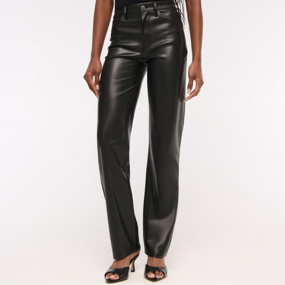 Vegan Leather Pants- ultra high rise